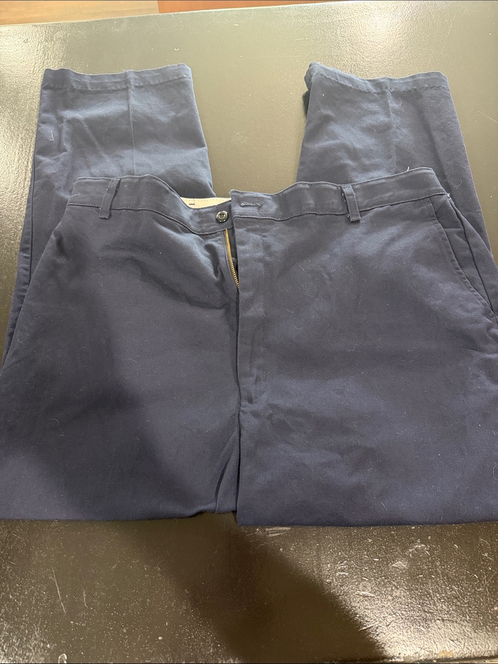 Red Kap Men's Straight-Fit Chino Pants in Dark Blue